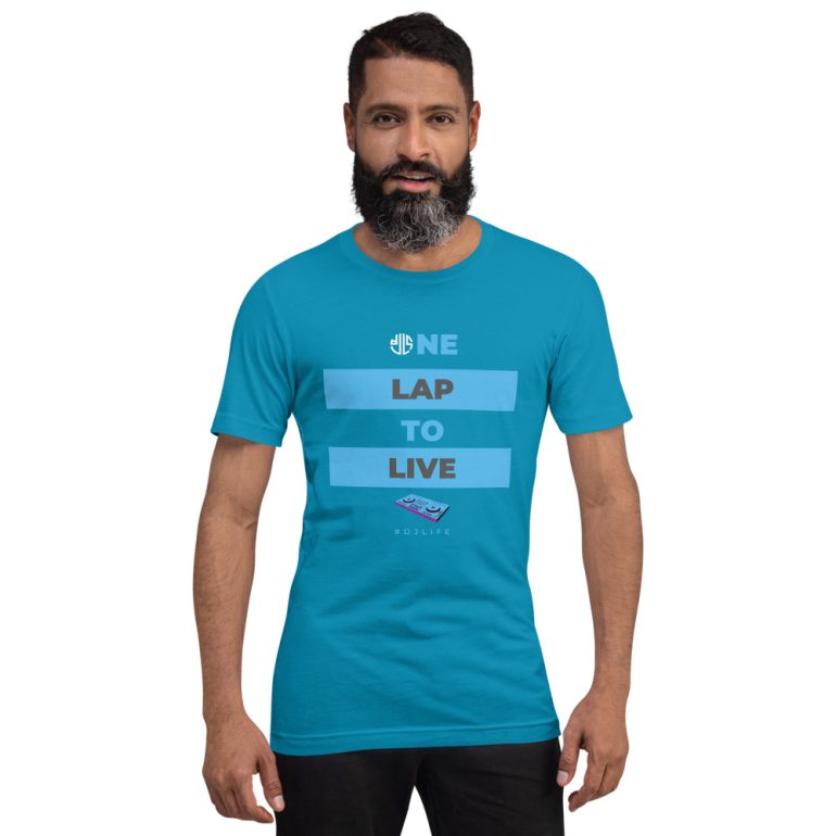 One Lap to Live with DJLS logo in back Short-sleeve unisex t-shirt - Image 27