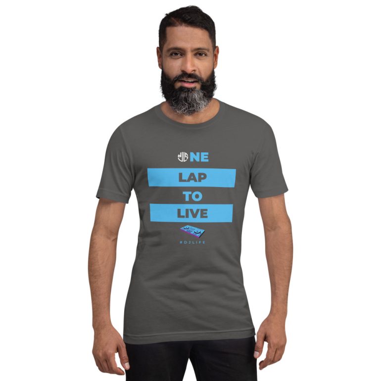 One Lap to Live with DJLS logo in back Short-sleeve unisex t-shirt - Image 19