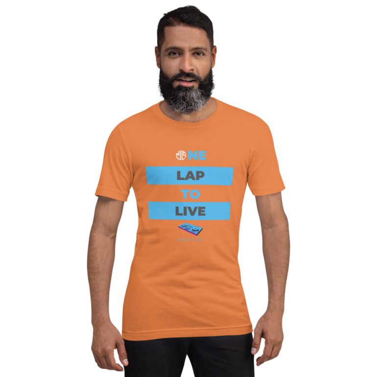 One Lap to Live with DJLS logo in back Short-sleeve unisex t-shirt - Image 35