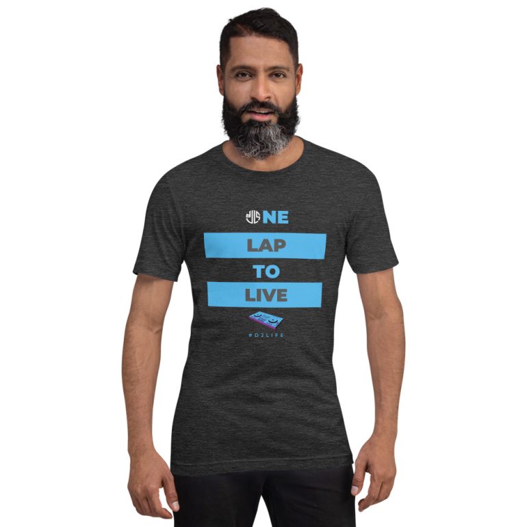 One Lap to Live with DJLS logo in back Short-sleeve unisex t-shirt - Image 17