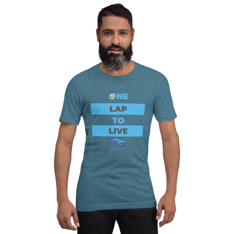 One Lap to Live with DJLS logo in back Short-sleeve unisex t-shirt - Image 23