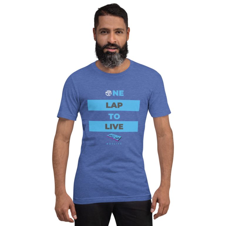 One Lap to Live with DJLS logo in back Short-sleeve unisex t-shirt - Image 25