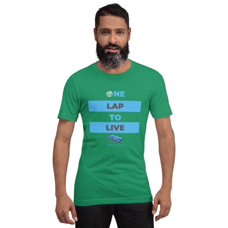 One Lap to Live with DJLS logo in back Short-sleeve unisex t-shirt - Image 29